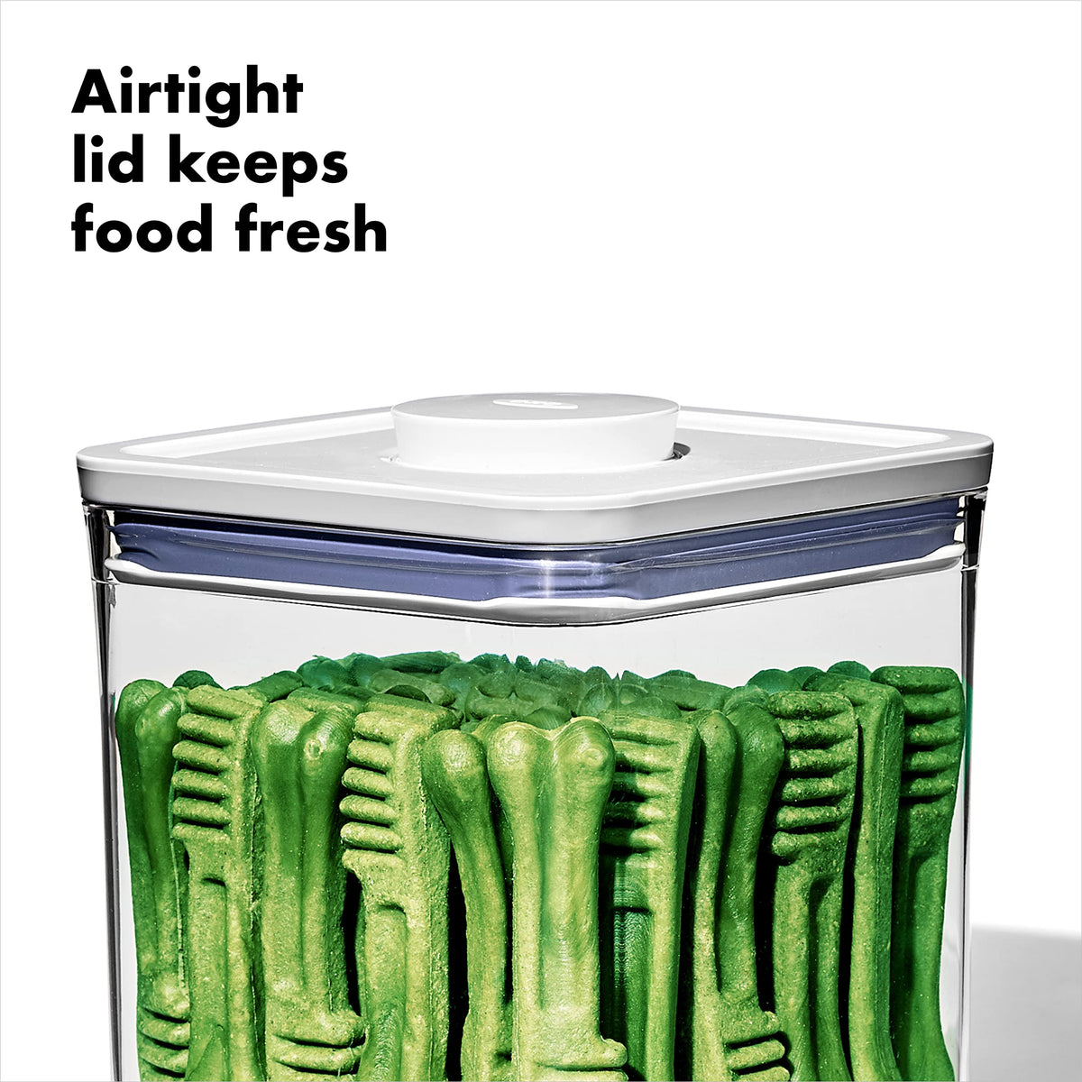 OXO Good Grips Pet POP Container – 2.8 Qt/2.6 L |Ideal for up to 3lbs of Dog Food or 2lbs of Cat Food | Airtight Storage Container | BPA Free (Pack of 8)