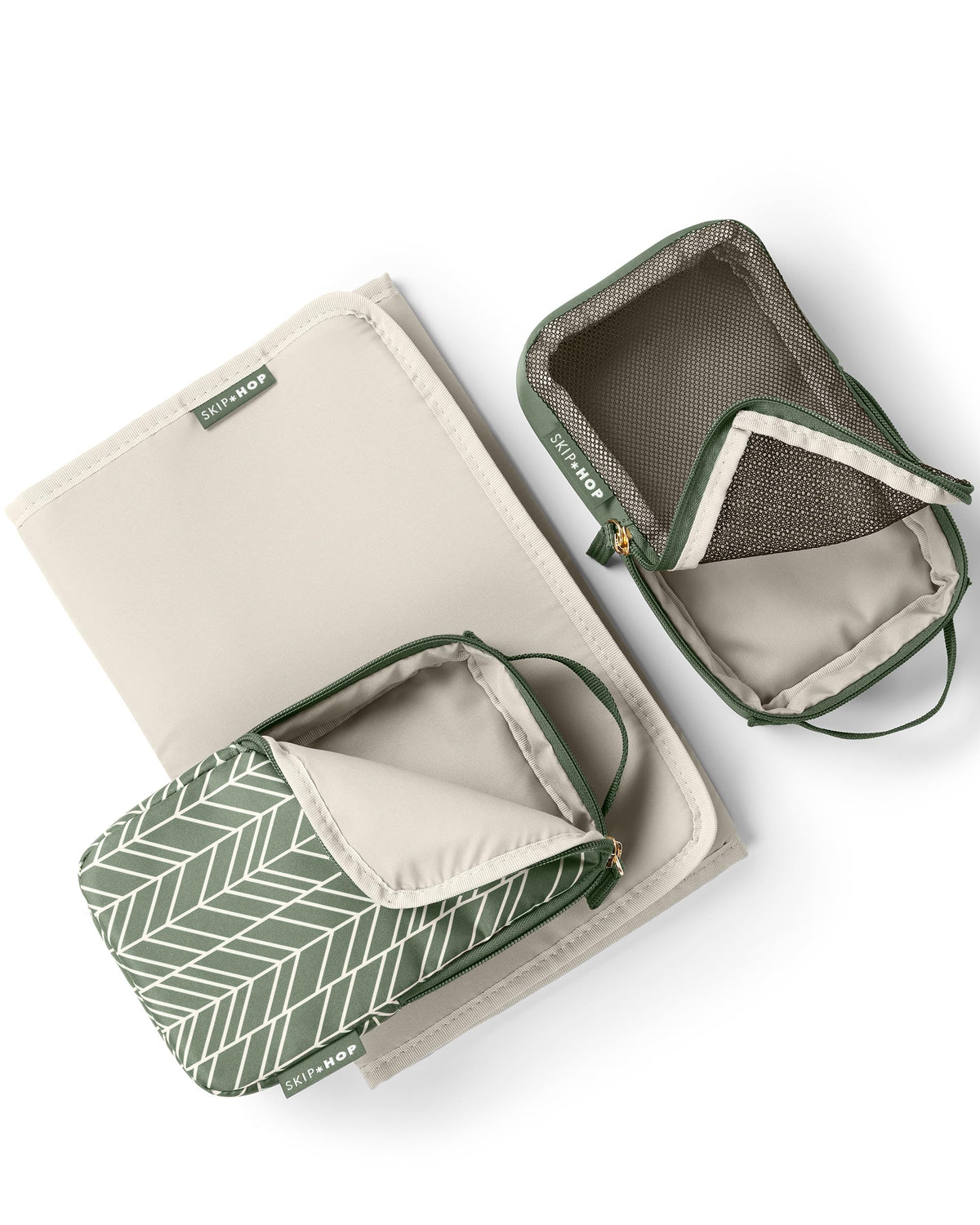 Skip Hop Diaper Bag Backpack: Forma, Multi-Function Baby Travel Bag with Changing Pad & Stroller Attachment, Sage
