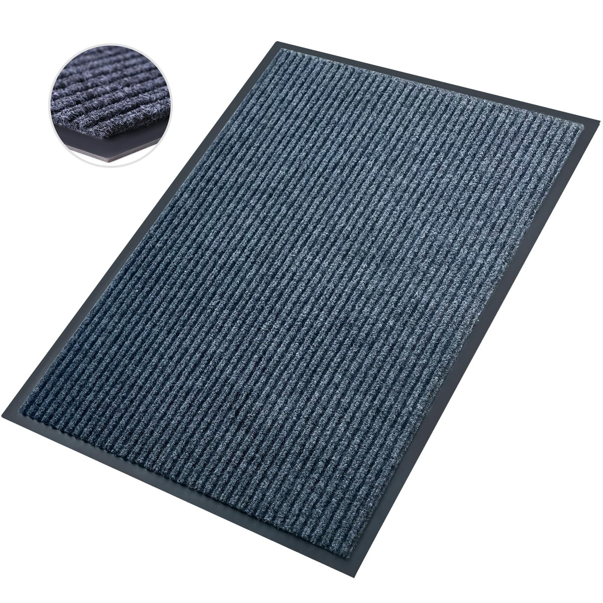 Front Door Mat,4'x8'Indoor Outdoor Door Mat,Heavy Duty Durable Welcome,Commercial Floor Mats Inside Outside Entrance, Waterproof All-Season, All-Weather Non Slip Backing Doormat for Entryway,Dark Gray