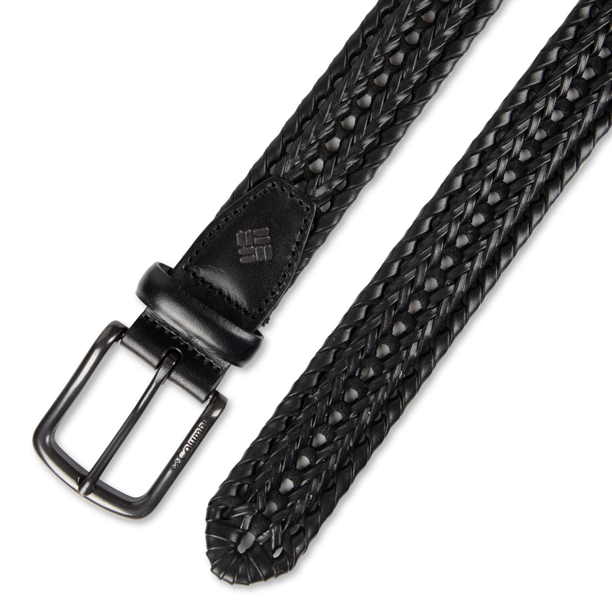 Columbia Men's Fully Adjustable Lace Braid Belt, Black, Small