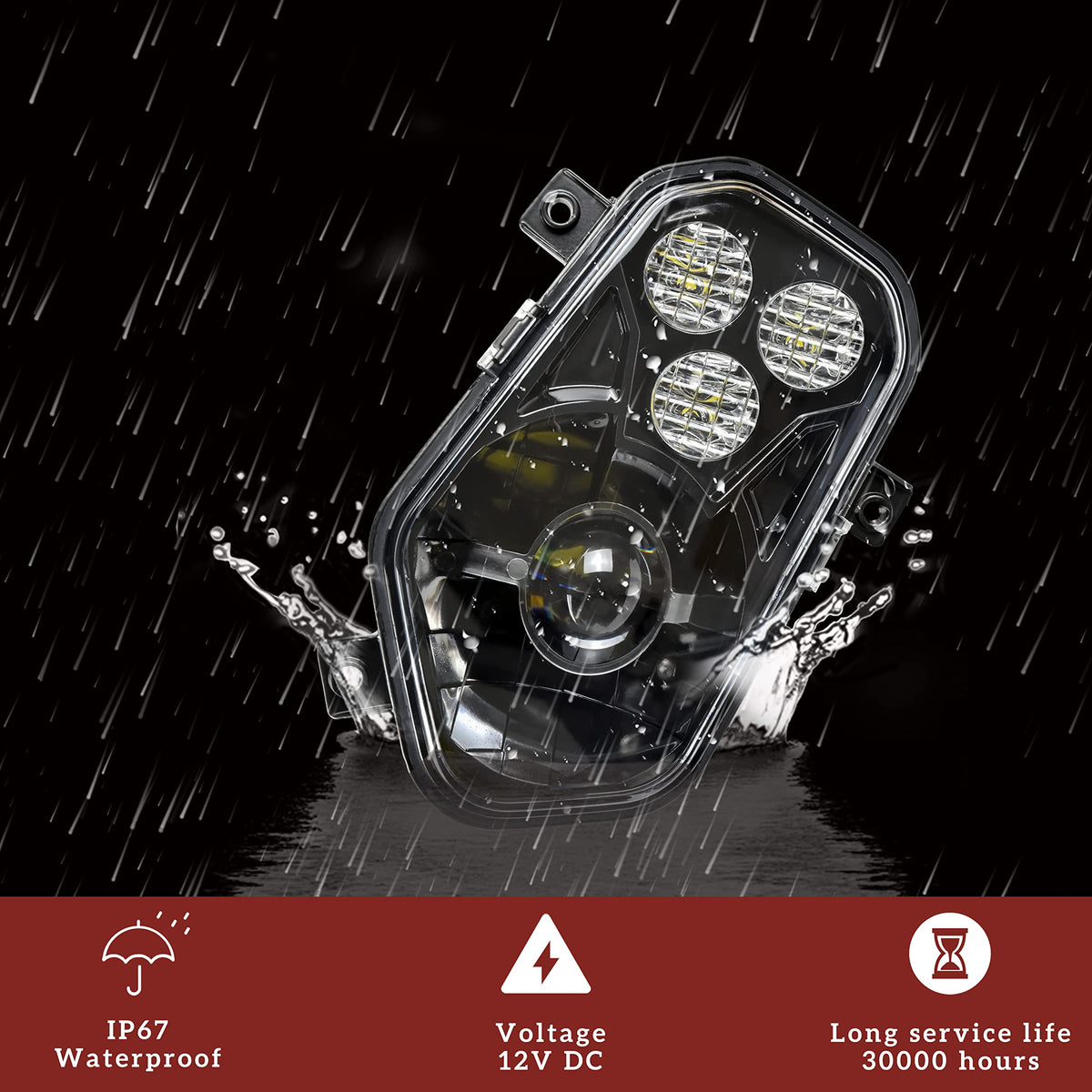 SAUTVS LED Headlights with Angel Eye for Sportsman, LED Head Lights Front Lamps with High Low Beam Lights for Polaris Sportsman 400 500 550 570 800 850 2009-2017 Accessories