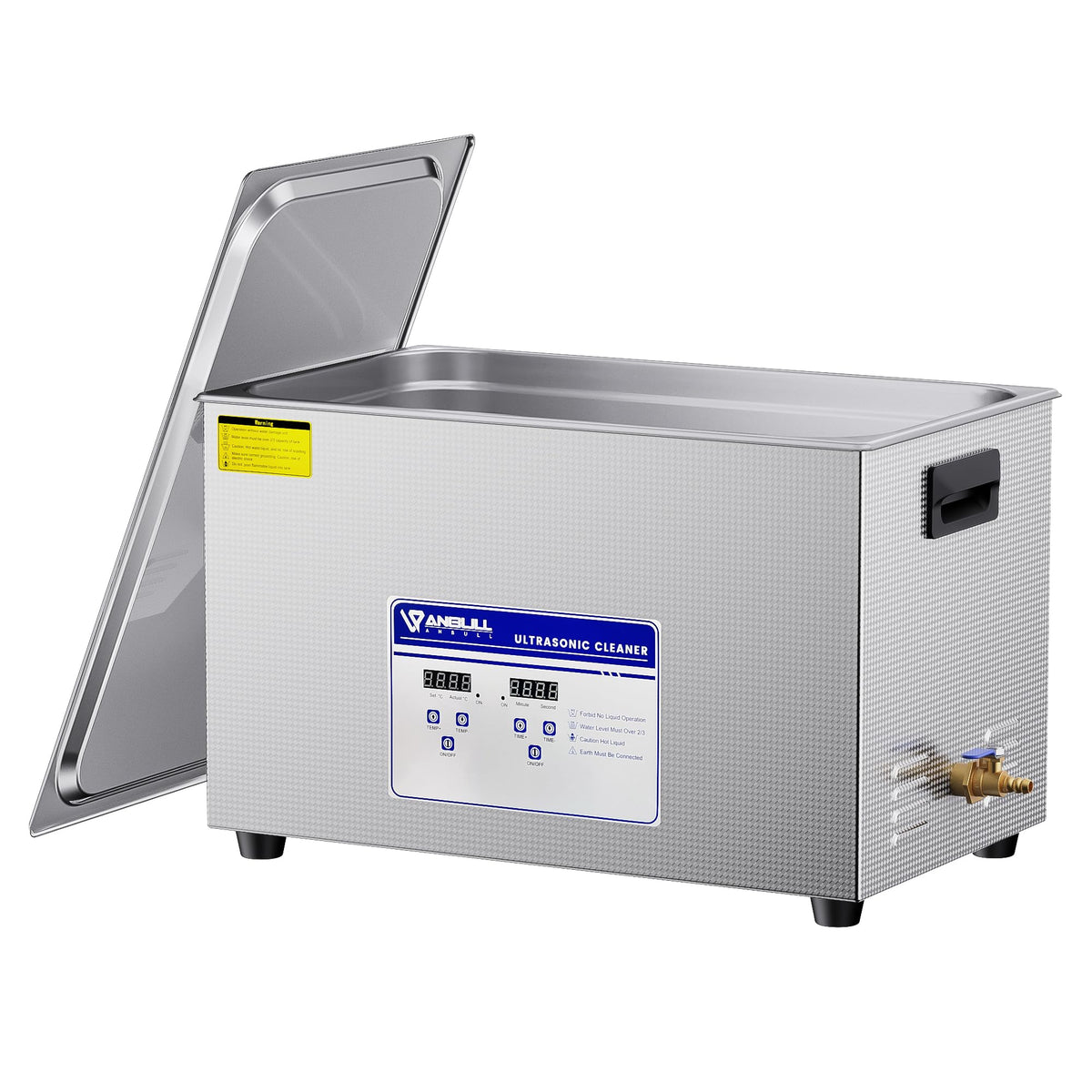Anbull 22L/5.8Gal 480W Industrial Ultrasonic Cleaner Machine with 304 Stainless Steel and Digital Timer Heater for Wrench Tools Industrial Parts Mental Instrument Apparatus Cleaning