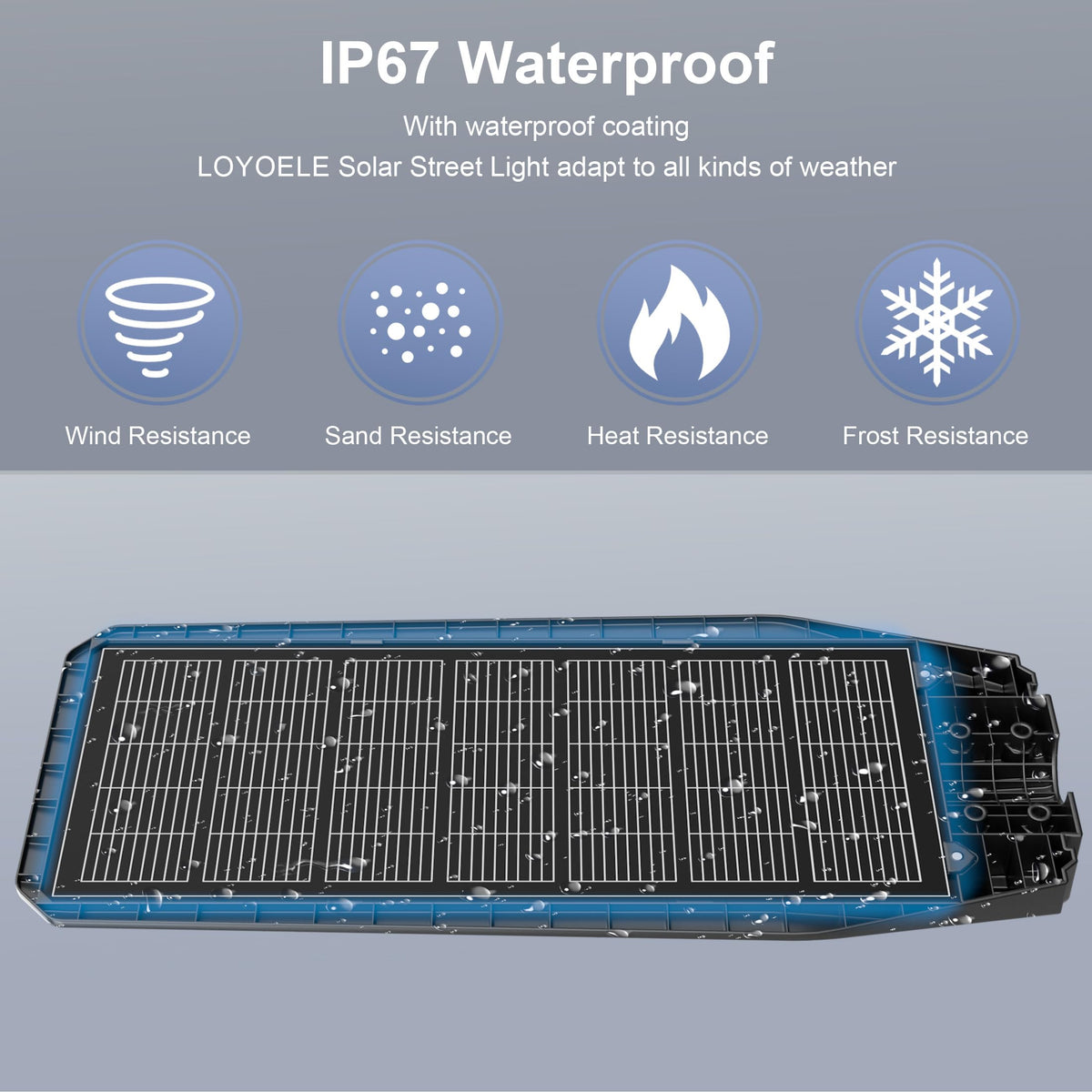loyoele Solar Street Light Outdoor Waterproof Dusk to Dawn, 9800W Solar Parking Lot Lights Commercial Large Outdoor Flood Light Heavy Duty Solar Power with Motion Sensor for Yard Garden