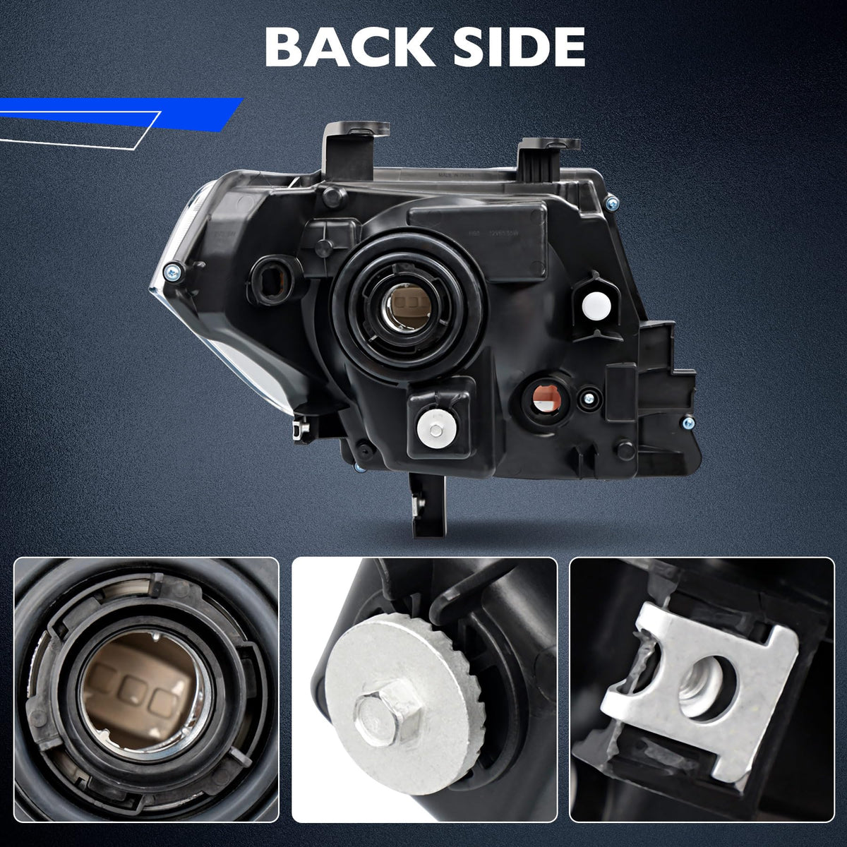 Headlights Assembly Pair Compatible with 2009-2020 Nissan Frontier S SL SV SE LE XE PRO-4X Desert Runner, Replace 26060ZL40A 26060ZL40B 26010ZL40A 26010ZL40B, Turn Signal Lamps W/Bulbs