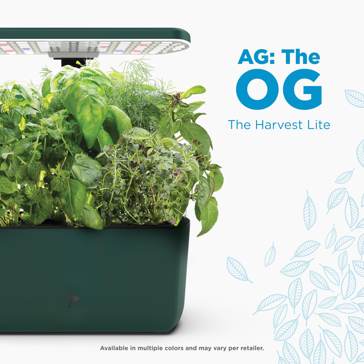 AeroGarden Harvest Lite in Green, Soil-Free Indoor Hydroponic Garden with LED Grow Light for Year-Round Gardening of up to 6 Herbs and Vegetables