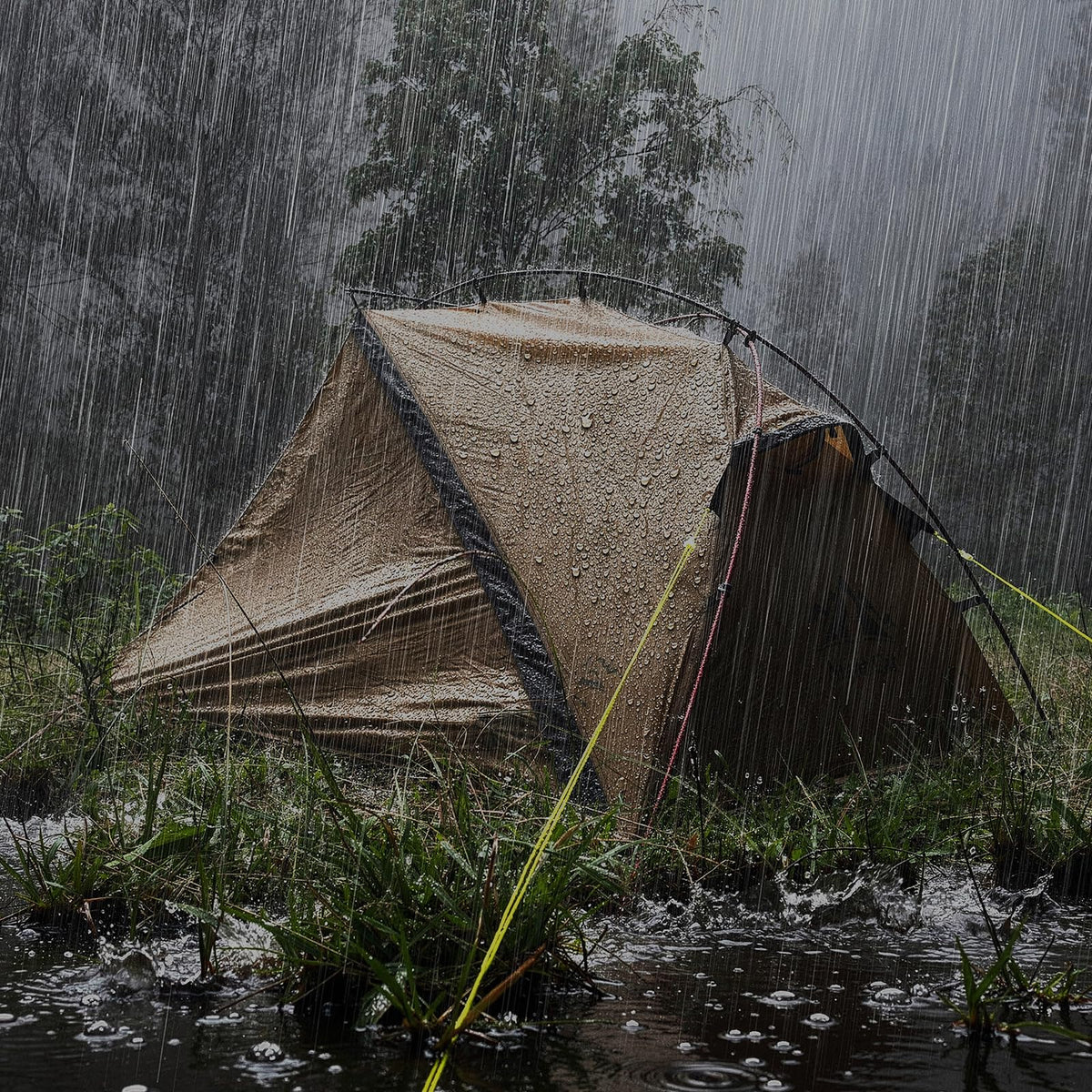 Night Cat Ultralight Backpacking Tent: Waterproof Lightweight Single People Camping Tent for Outdoor Hiking Trekking with Double Layers Aluminum Poles and Footprint 1 Person Khaki