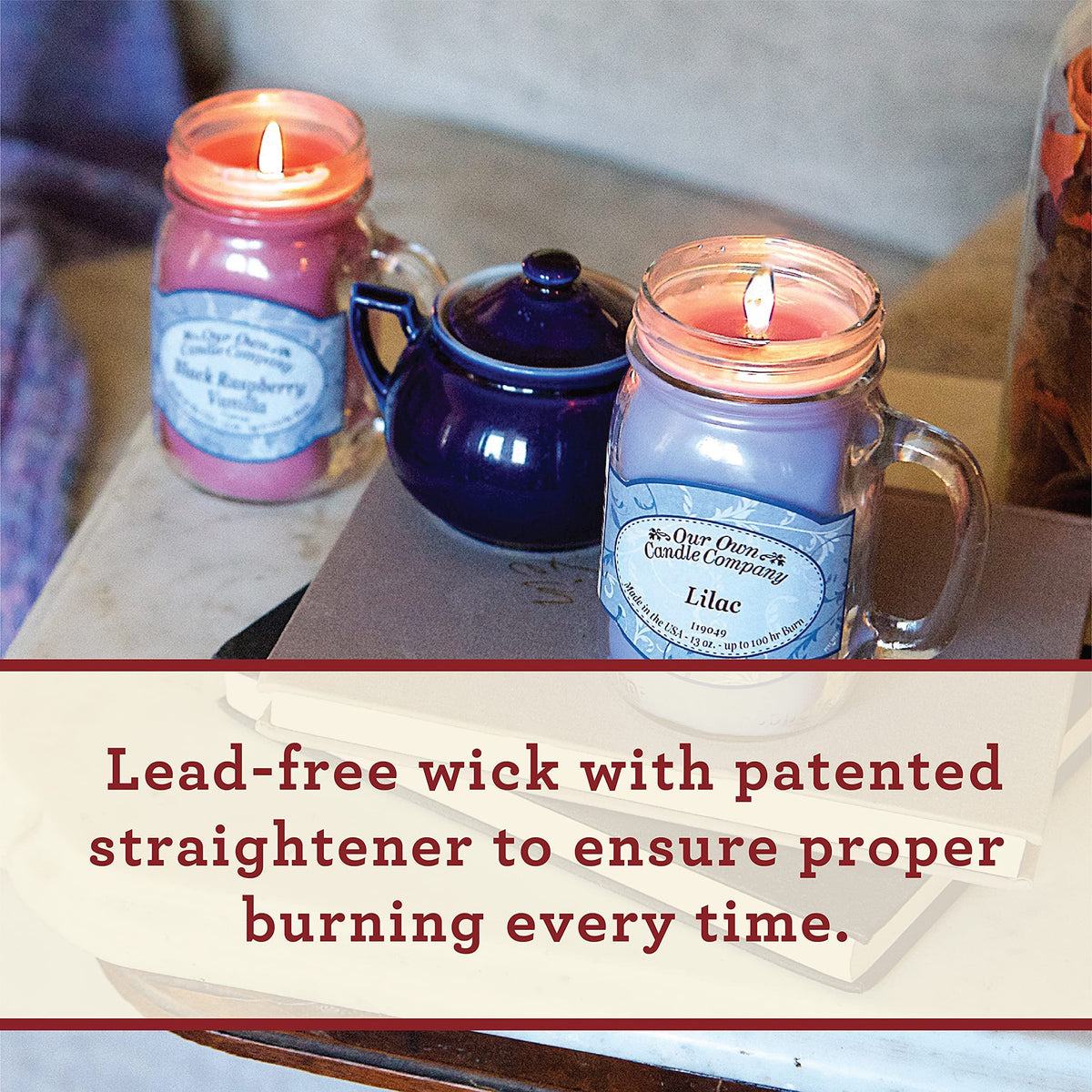 Our Own Candle Company, Snickerdoodle Scented Mason Jar Candle, 100 Hour Burn Time, 13 Ounces