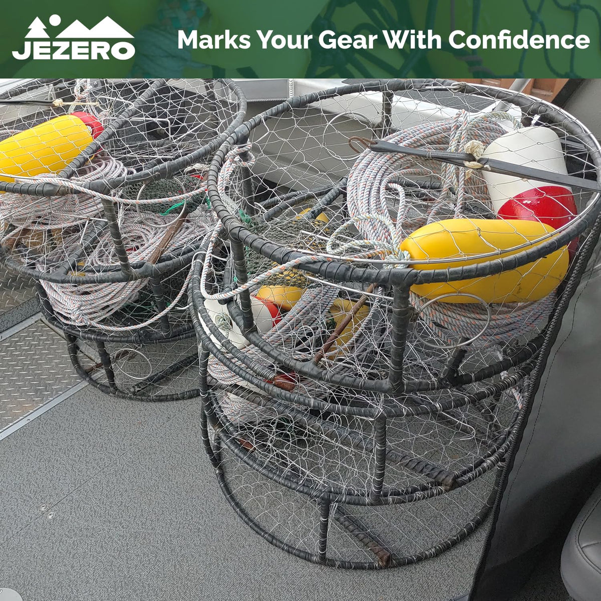 JEZERO Deep Water Fishing Floats: Great for Trail Markers, Dock Floats, Swim Buoy, Kayak Anchor Kit, Pool Buoy, Crabbing & Boats | 20 Pack - RED & White, 5" x 11" (Lfloat-RW-20PK)
