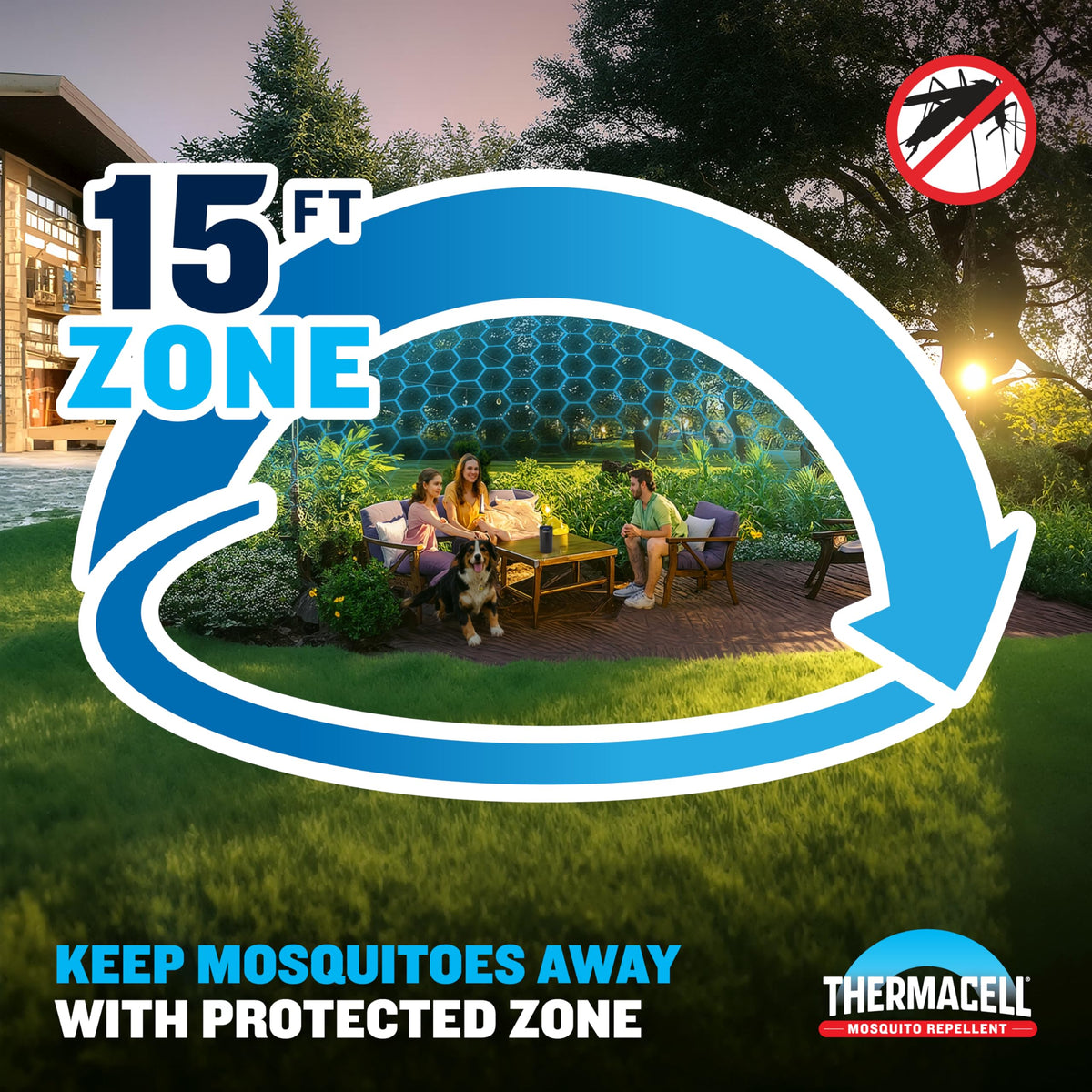 Thermacell Fuel-ZoneGuard Mosquito Repellent Refill; 15-Foot Zone of Scientifically Proven Outdoor Protection; Fuel-Powered; Patio Shield; 300-Hr Refill; Bug Spray Alternative; Scent Free; DEET-Free